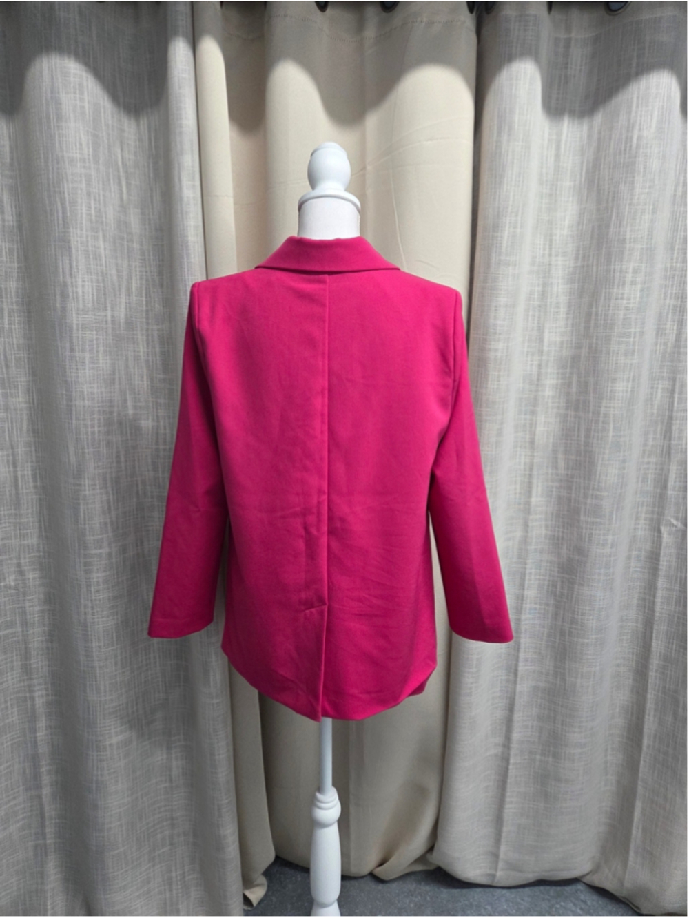 Old Navy Vibrant Hot Pink Tailored Blazer Officewear Size S - Picture 2 of 5